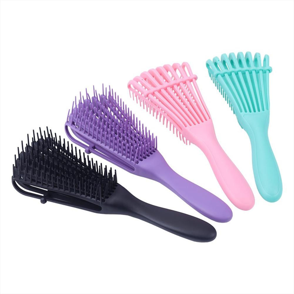 Cepillo De Silicona Flexible Para Desenredar Anti Friz Morado img #3