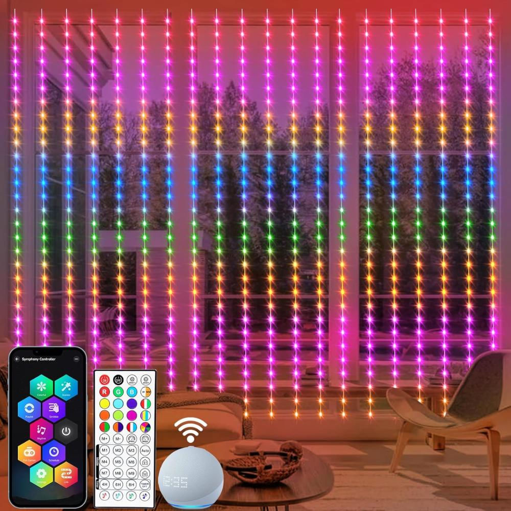 Luz Navidad Cortina Led Inteligente Alexa Control Remoto 3 Mtr img #1