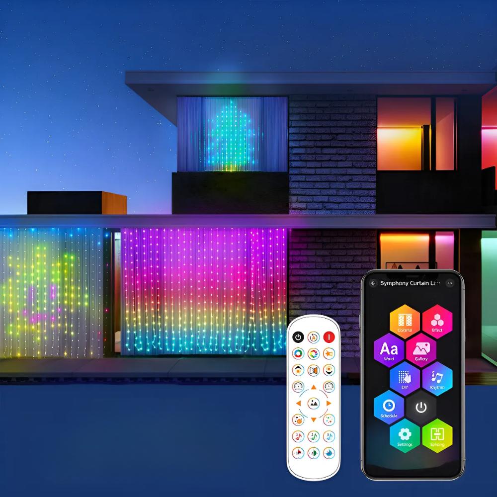 Luz Navidad Cortina Led Inteligente Alexa Control Remoto 1 img #2