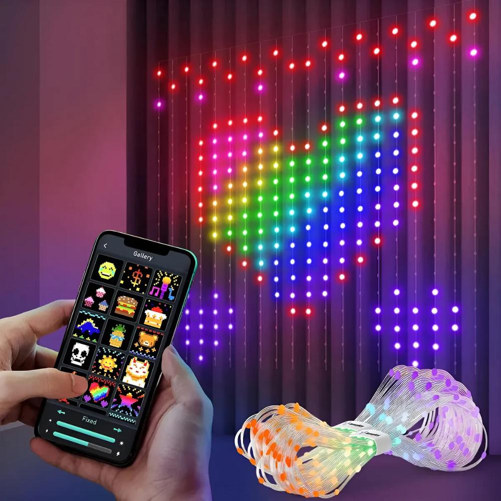 Luz Navidad Cortina Led Inteligente Alexa Control Remoto 1 img #4