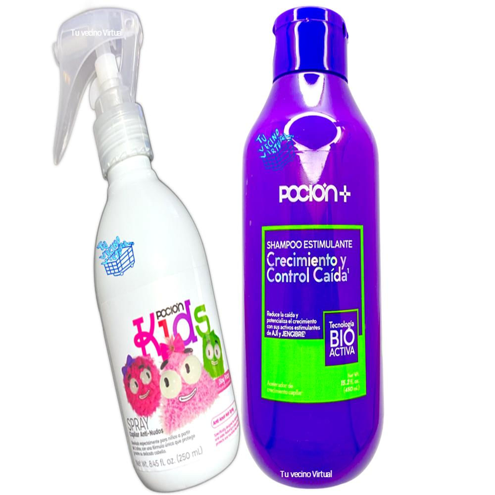 Shampoo Control Y Caida Y Spray Kids La Pocion