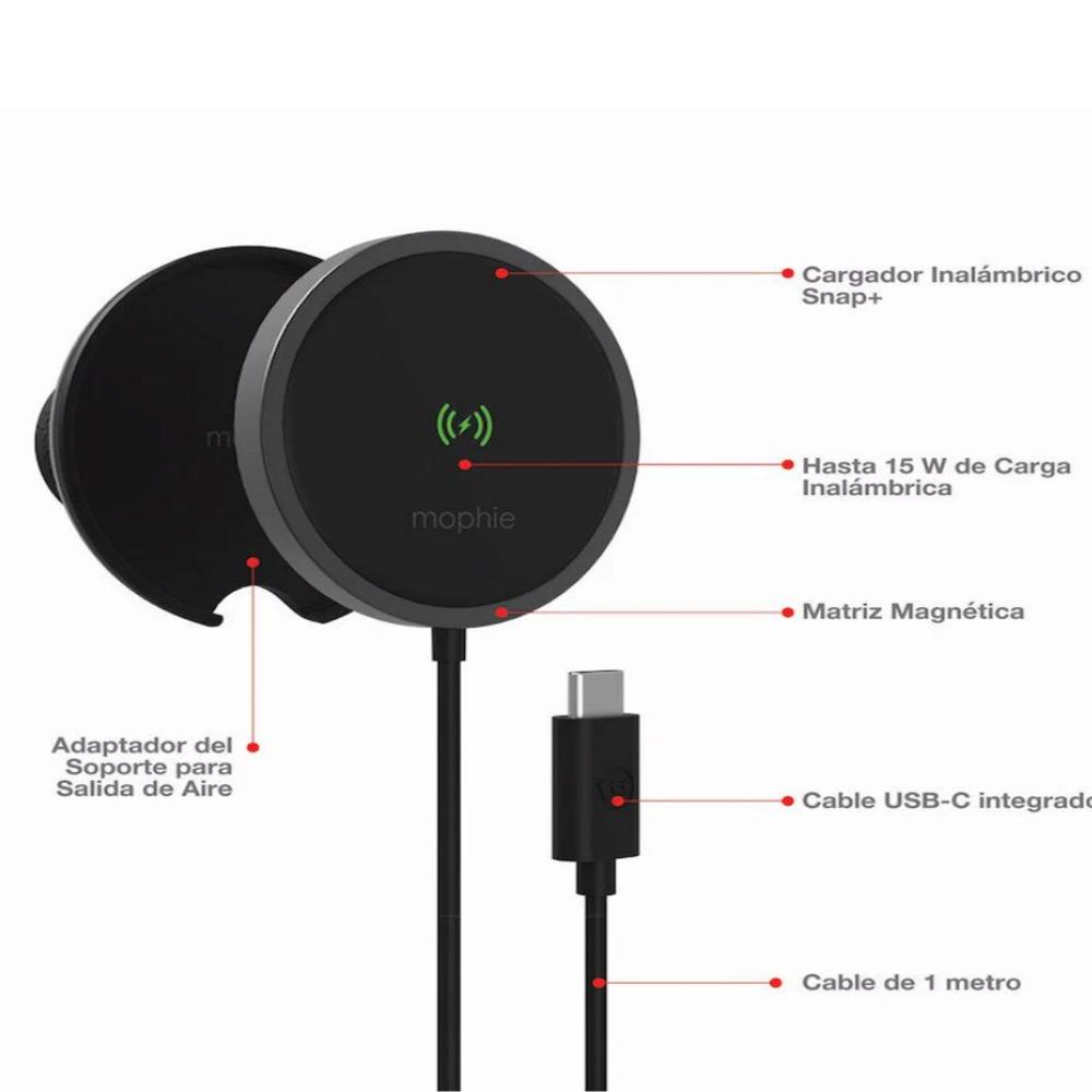 Mophie Mount Snap+Wireless Vent 15W Cargador Y Soporte img #4