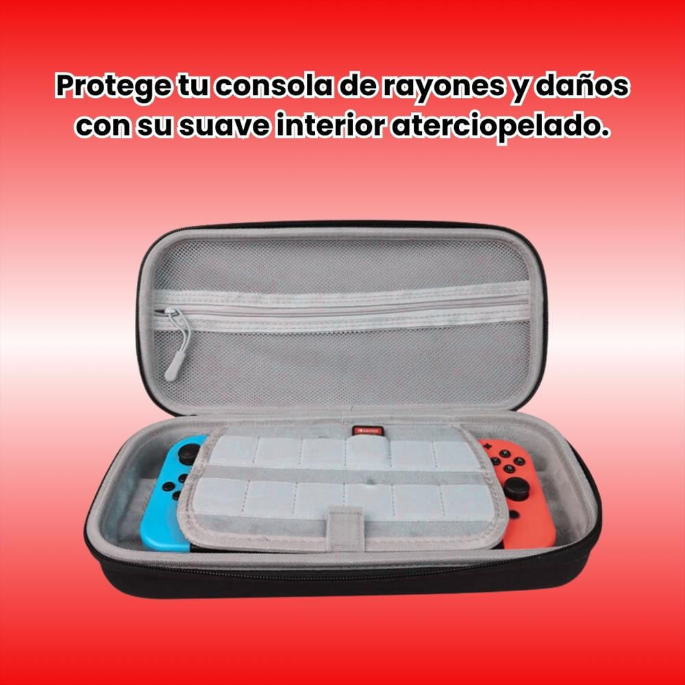Nintendo Switch 2 Estuche Rigido Con Ranuras Para Juegos Negro img #2