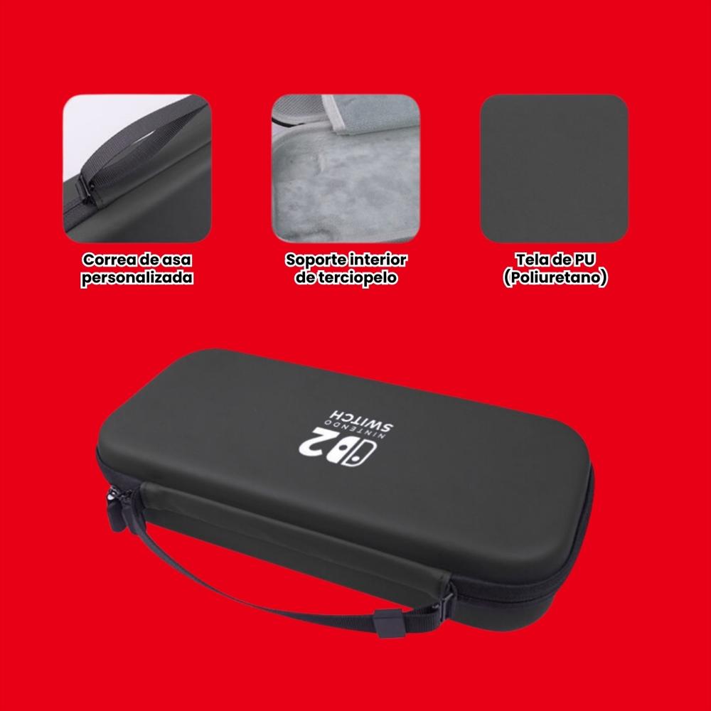 Nintendo Switch 2 Estuche Rigido Con Ranuras Para Juegos Negro img #3