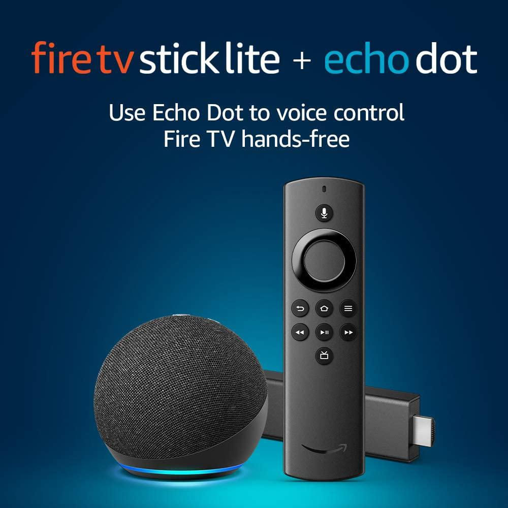 Fire Tv Stick Lite Con Nuevo Echo Dot (4Ta Generación) Streaming