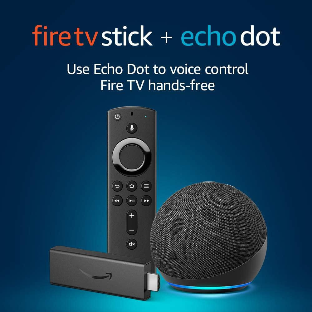 Fire Tv Stick Con Nuevo Echo Dot (4Ta Generación) Streaming
