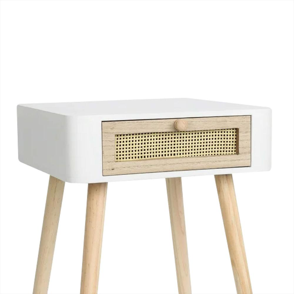 Mesa De Noche Nochero De Madera Con Cajón Refdalia img #4