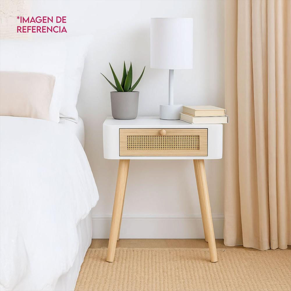 Mesa De Noche Nochero De Madera Con Cajón Refdalia img #5
