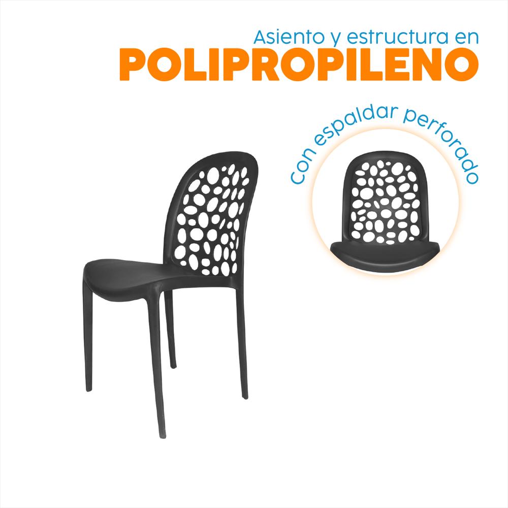 Silla Diseño Burbuja Negra Bonno img #2