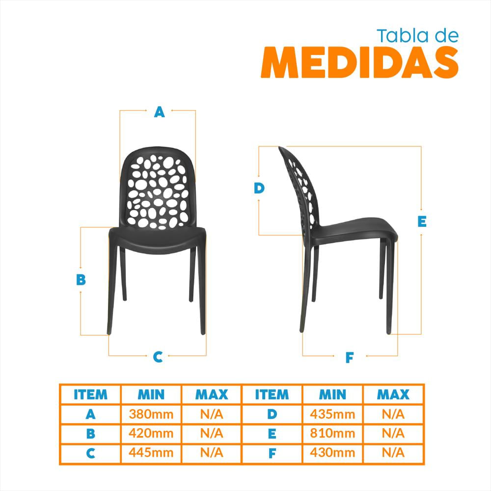 Silla Diseño Burbuja Negra Bonno img #3