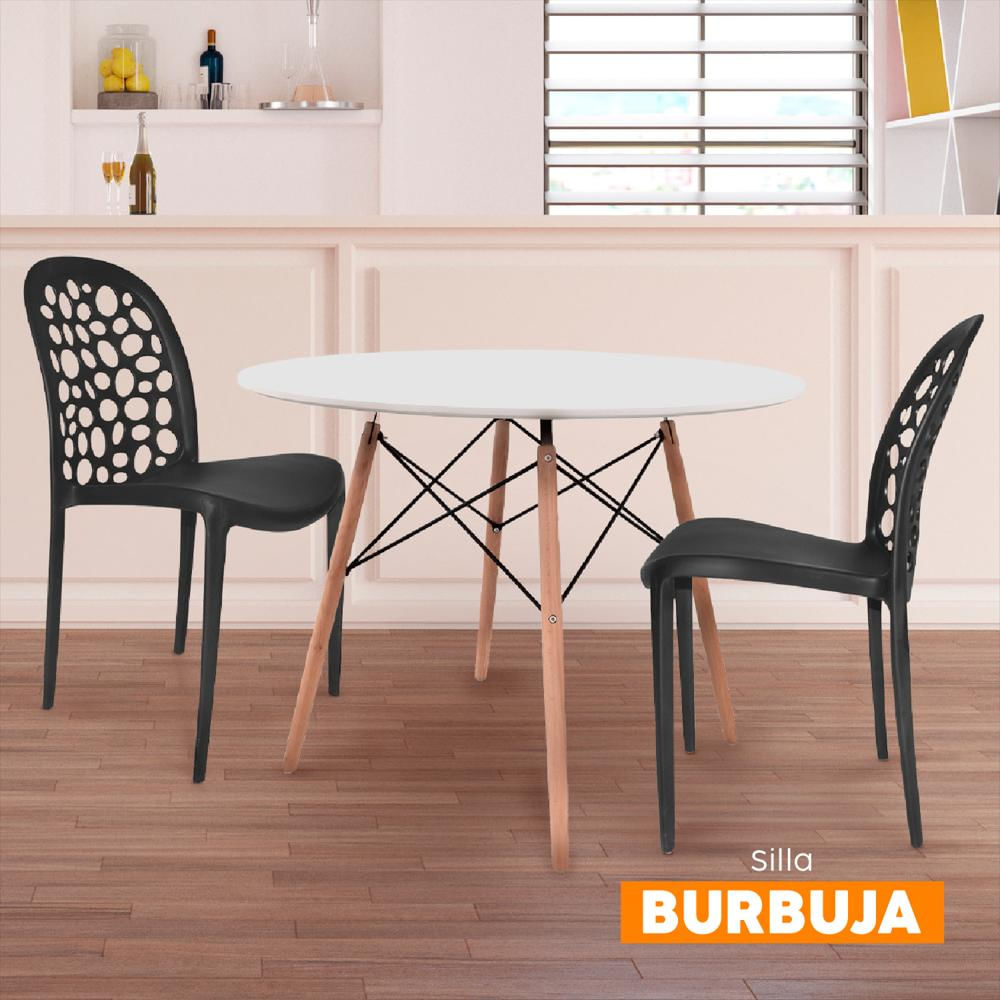 Silla Diseño Burbuja Negra Bonno img #4