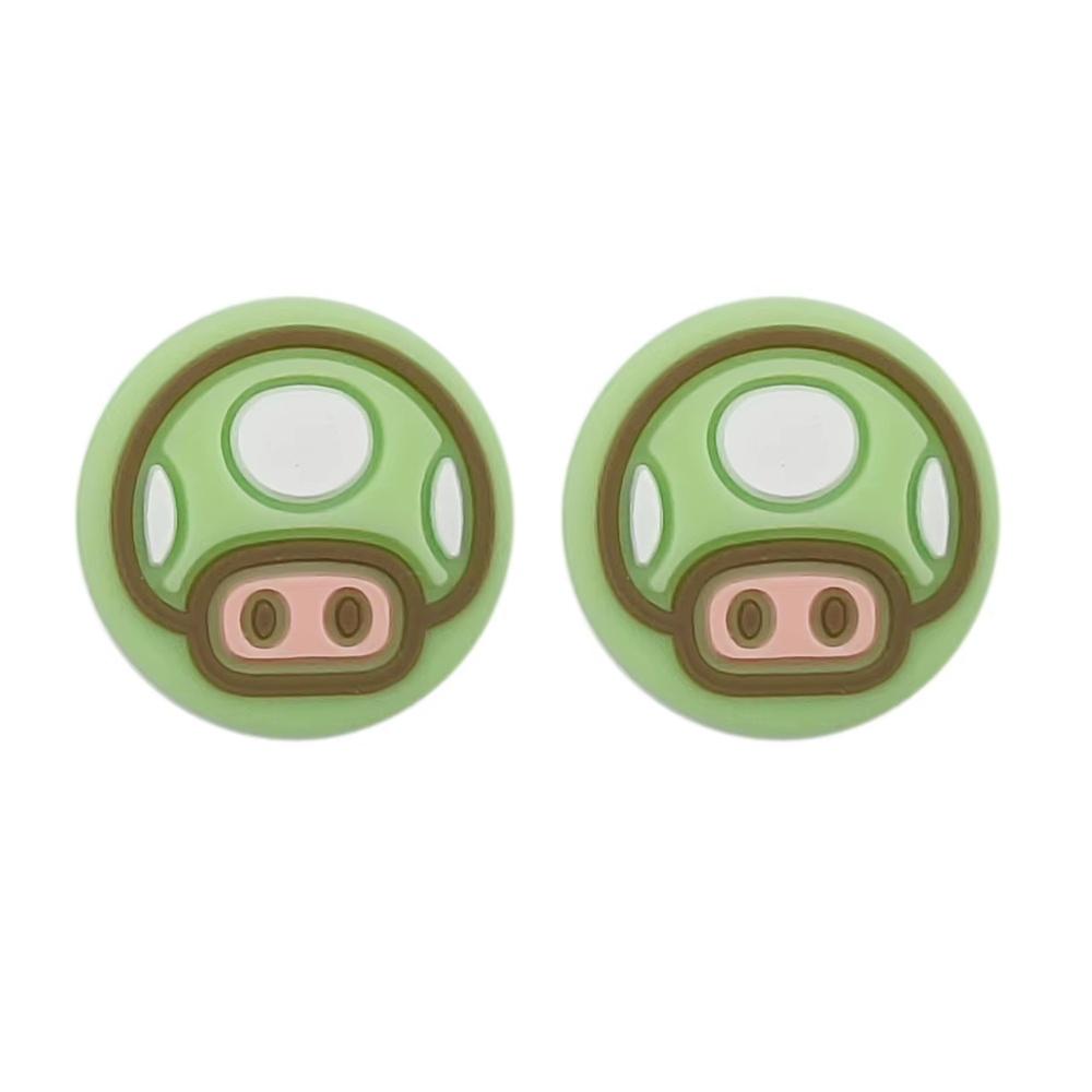 1 Par Grips Protector Joystick Análogo Consola Diseño Toad Verde img #1