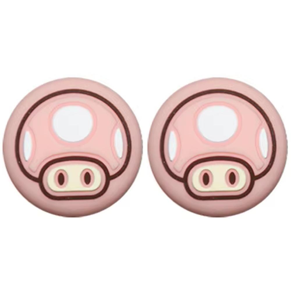 1 Par Grips Protector Joystick Análogo Consola Diseño Toad Rosado img #1