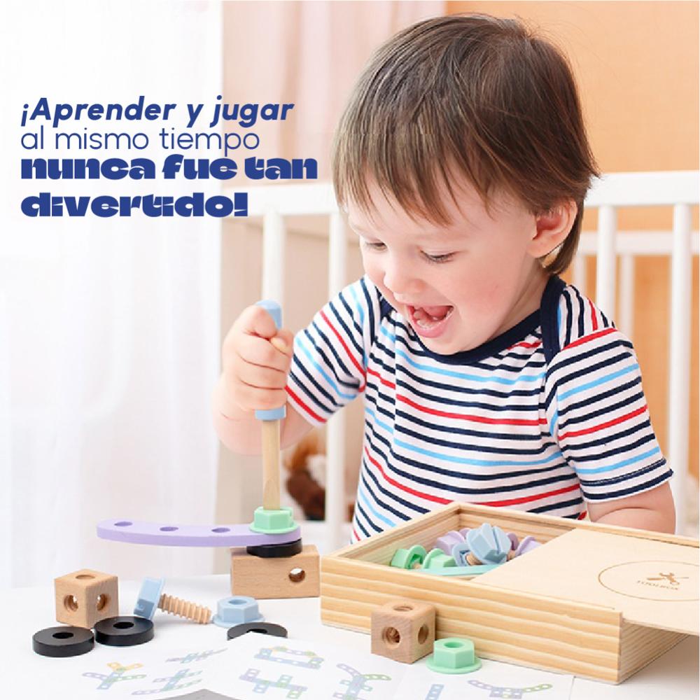 Juego De Herramientas Para Niños Montessori Didáctico Madera img #2