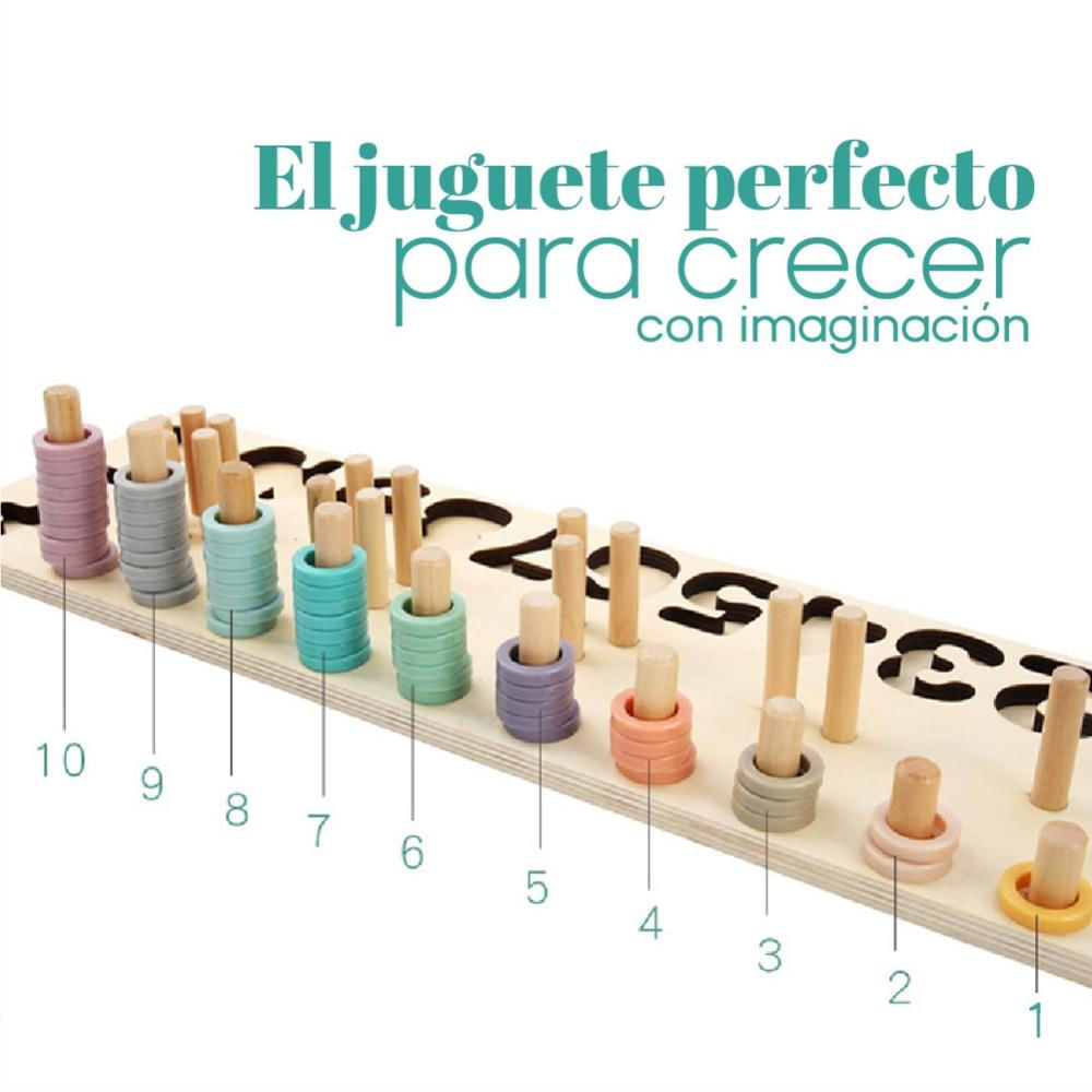 Juego De Conteo Para Niños Montessori Madera Didáctico img #3