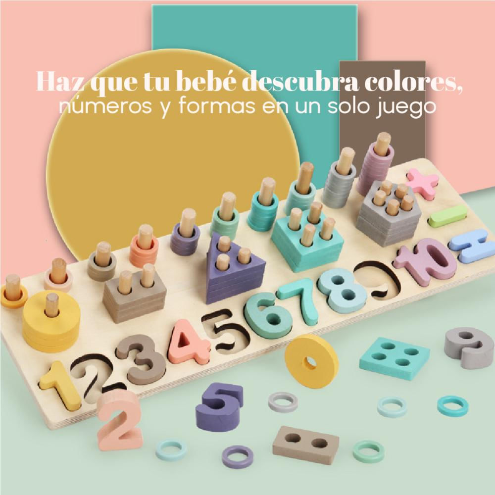 Juego De Conteo Para Niños Montessori Madera Didáctico img #4