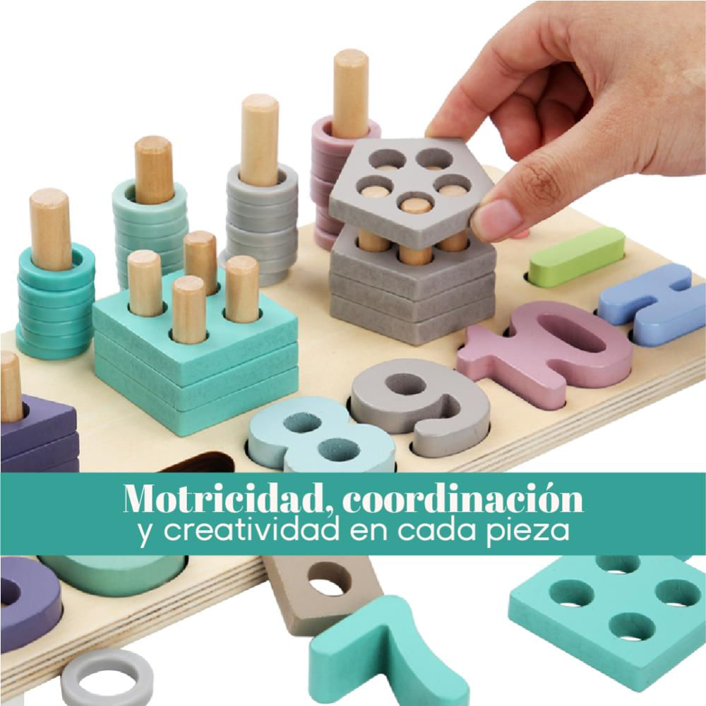 Juego De Conteo Para Niños Montessori Madera Didáctico img #5