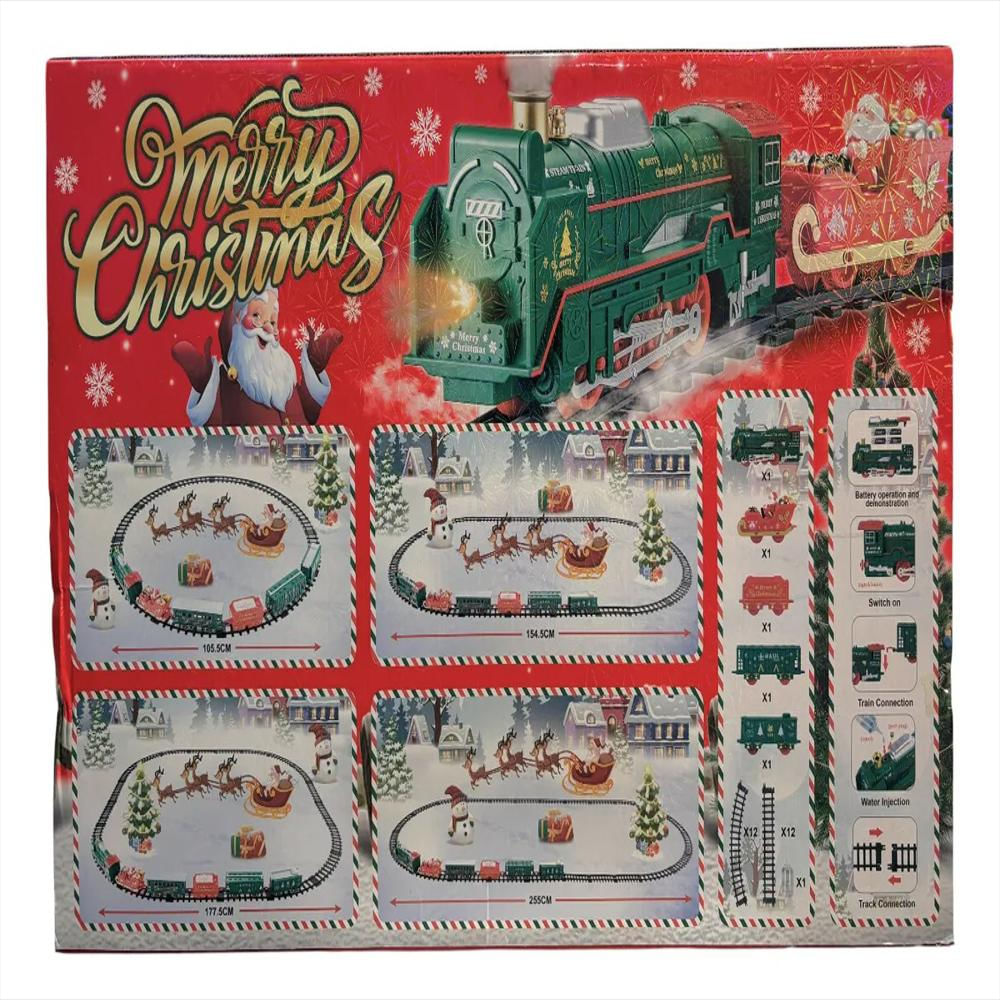 Tren Navideño Eléctrico Luces Sonido Circuito Completo img #5