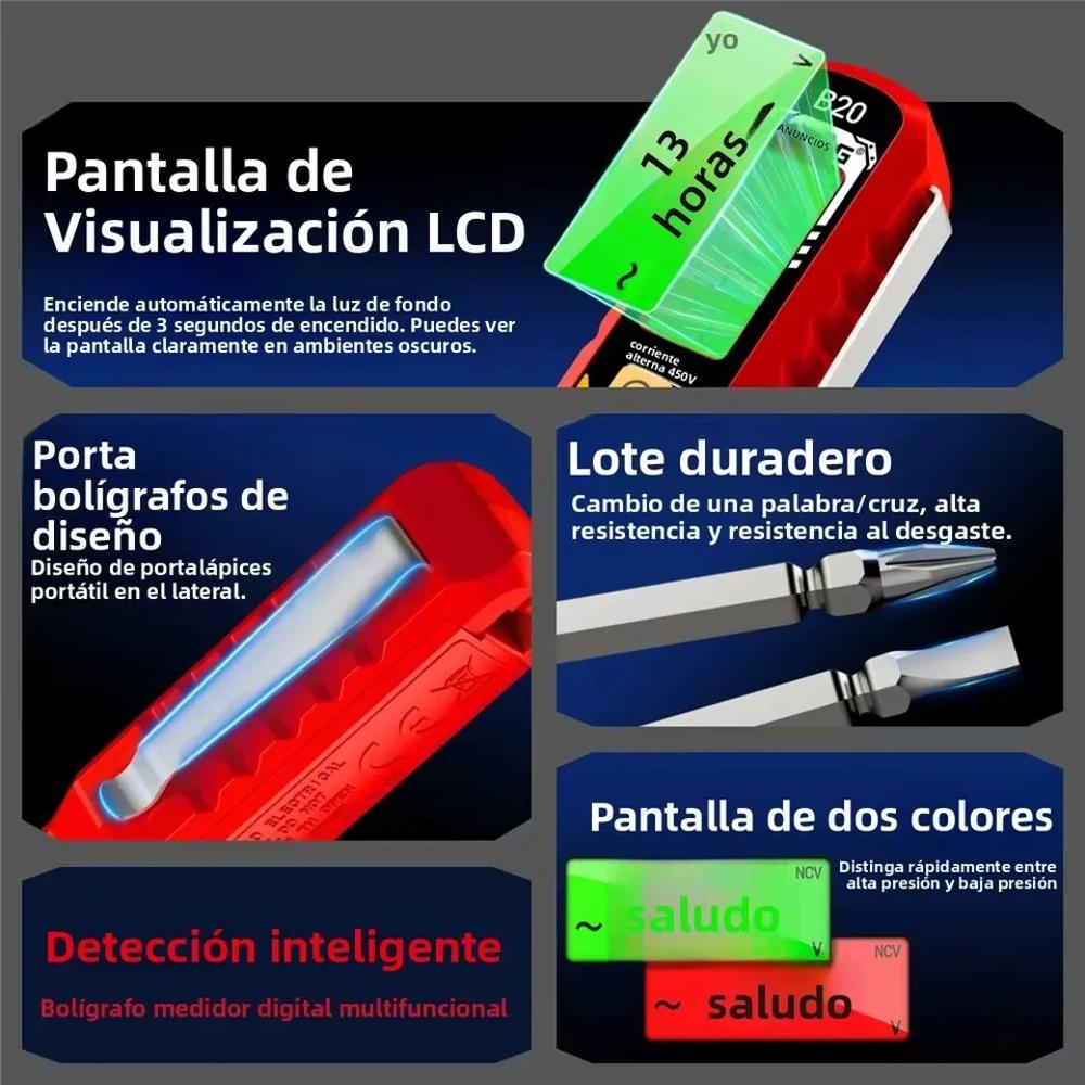 Lapiz Probador Voltaje Tester Sin Contacto Pantalla Digital img #4