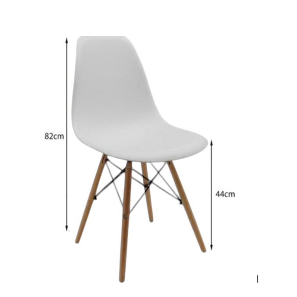 Comedor Cy03 Color Madera + 4 Sillas Color Blancas img #3