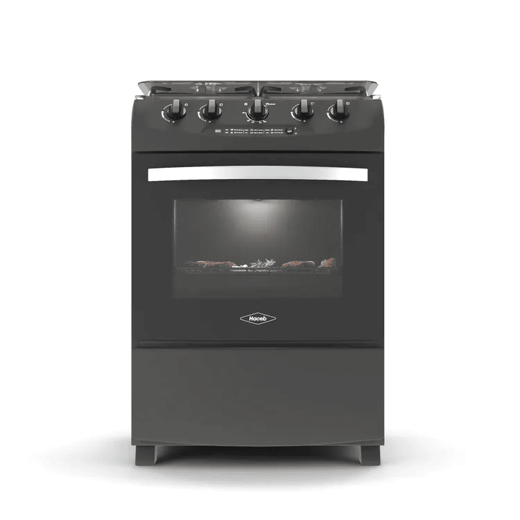 Estufa de Piso Haceb 4 Puestos Con Horno Gas Natural 60-VF Negro