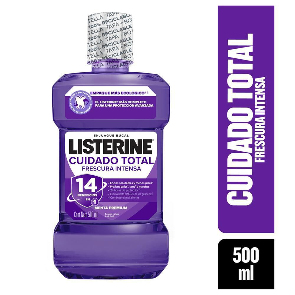 Enjuague bucal LISTERINE cuidado total frescura intensa (500  ml)