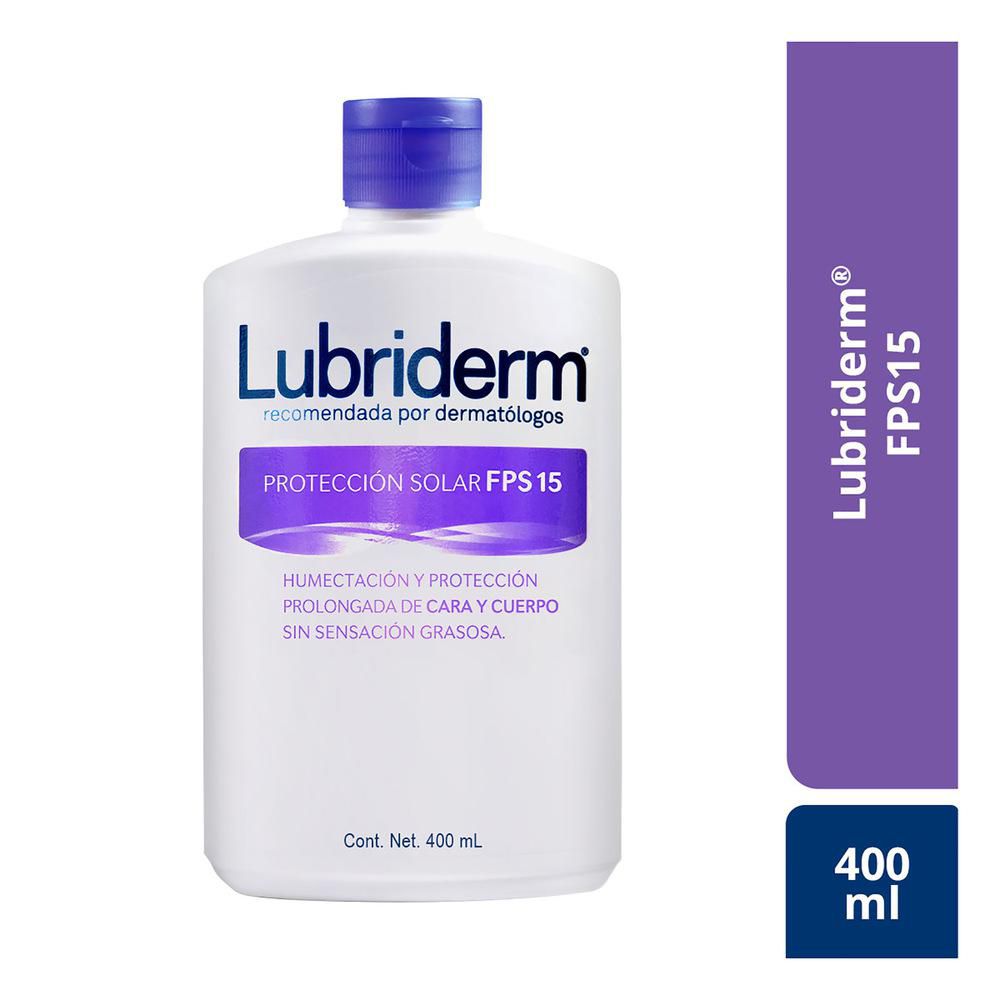 Crema corporal LUBRIDERM protección solar FPS 15 (400  gr)