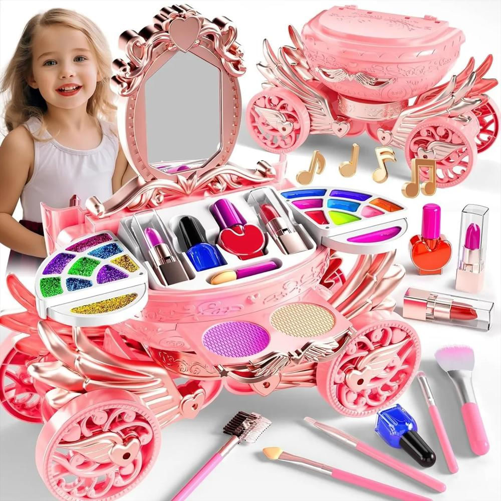 Maquillaje Tocador Infantil Carrusel Musical Lavable img #2