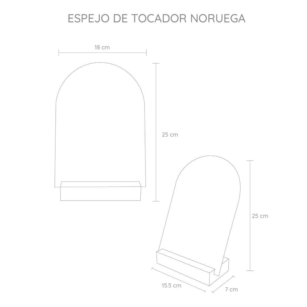 Espejo Tocador Noruega, Beige, Diseño Moderno img #5