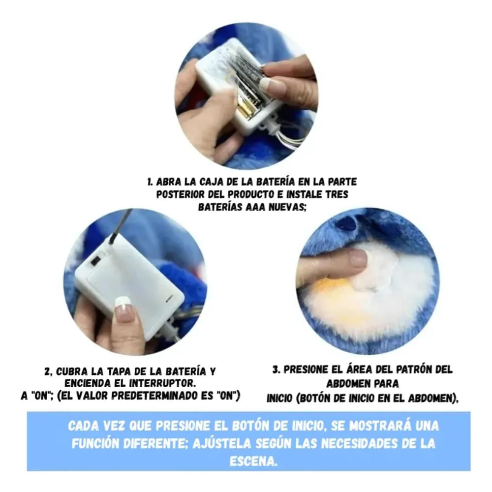 Combo Stich Azul Proyector, Lego Y Llavero Peluche img #2