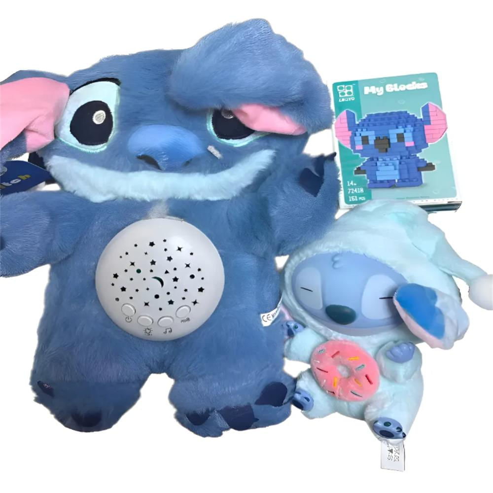 Combo Stich Azul Proyector, Lego Y Llavero Peluche img #3