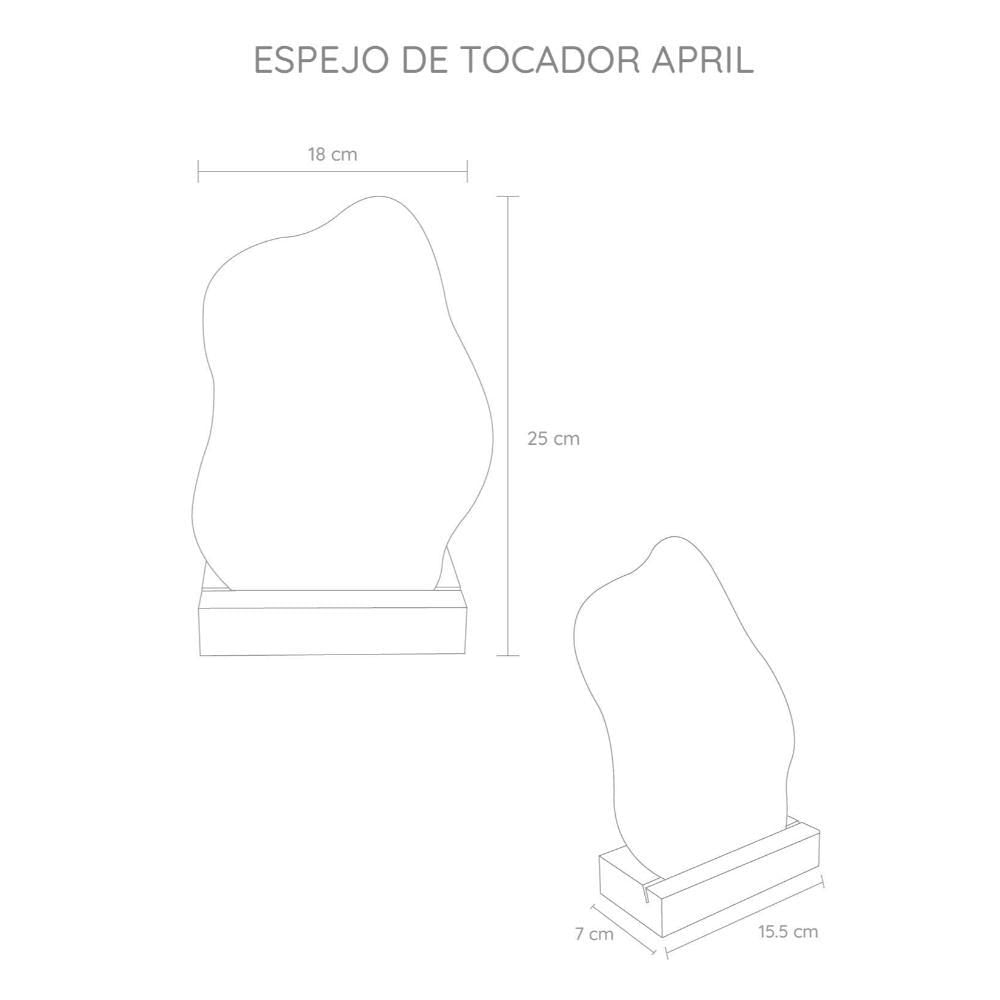 Espejo Tocador April, Beige, Diseño Moderno img #5