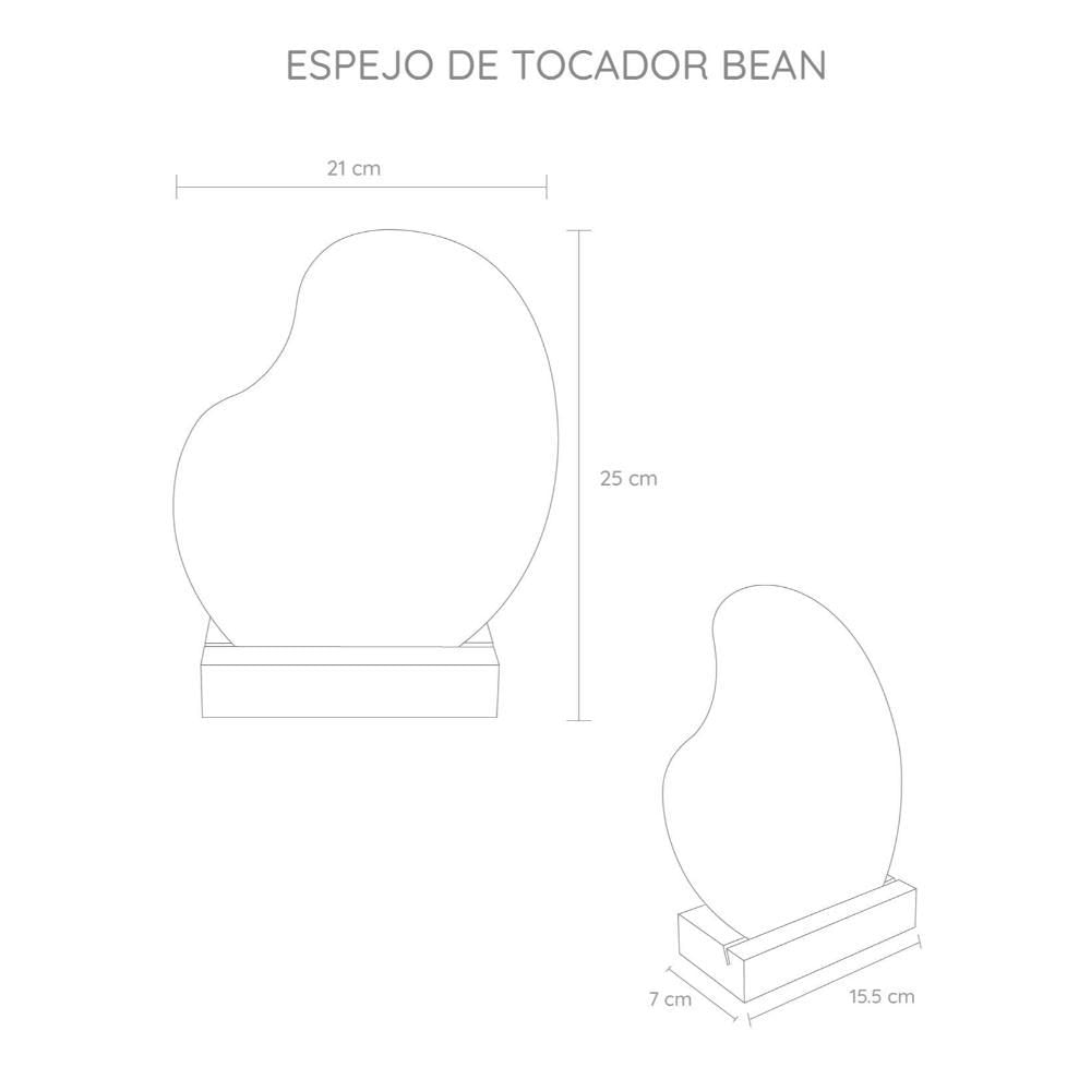 Espejo Tocador Bean, Beige, Diseño Moderno img #5