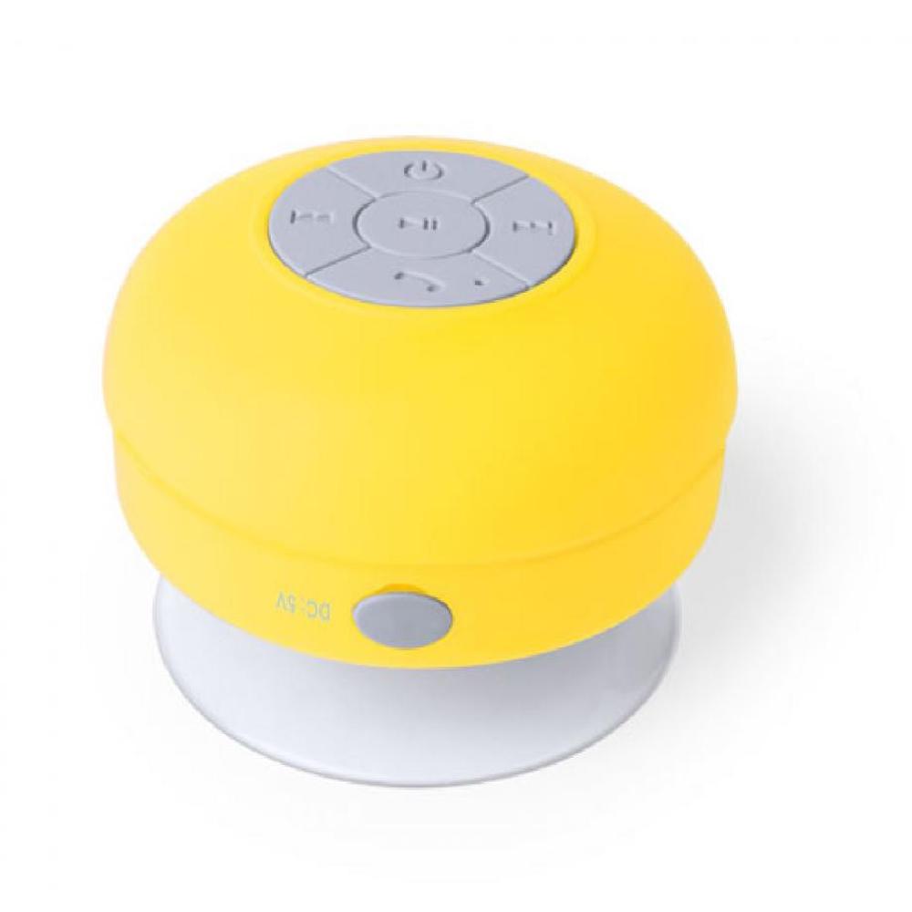 Parlante Bafle Impermeable Recargable Para Música Y Llamadas Amarillo img #1