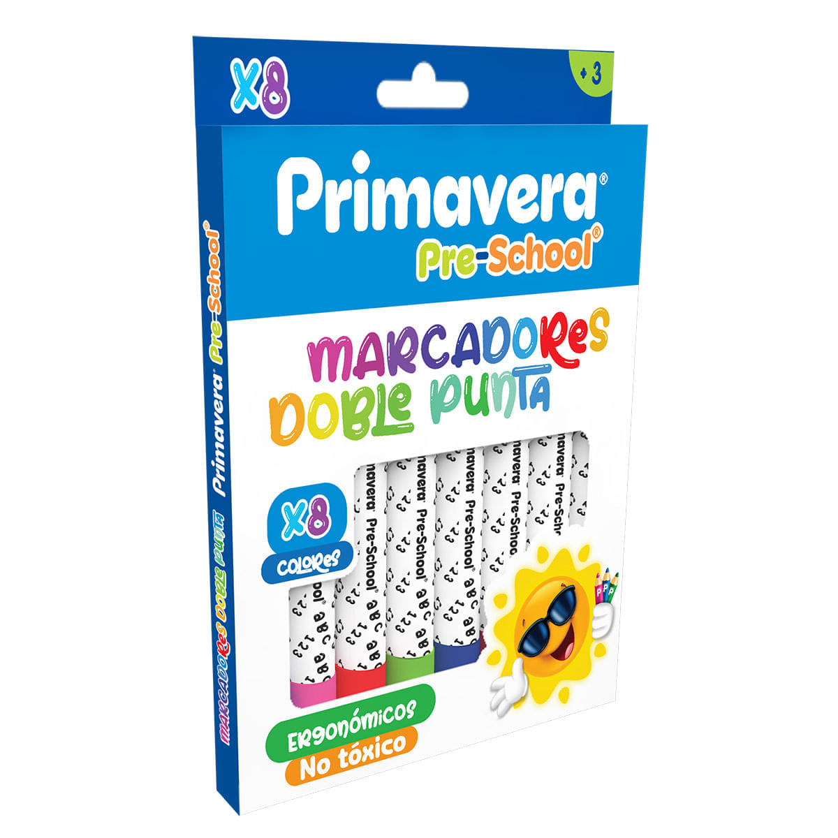 Marcadores Pre-School Doble Punta x 8
