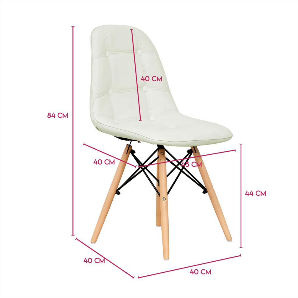 Set X2 Silla Decor Mueble Sala Comedor Dormitorio Refcarmen Blanco Carmen X2 img #2