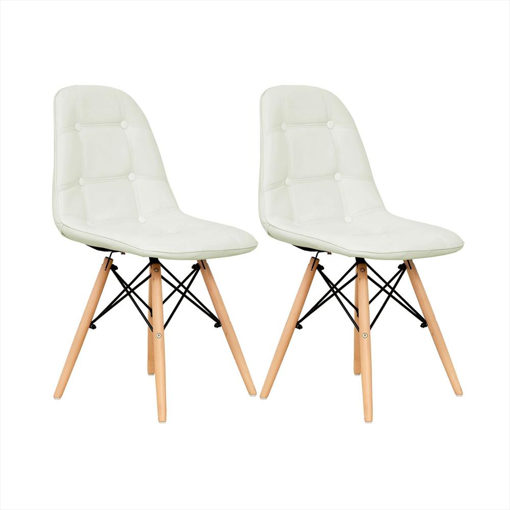 Set X2 Silla Decor Mueble Sala Comedor Dormitorio Refcarmen Blanco Carmen X2 img #5