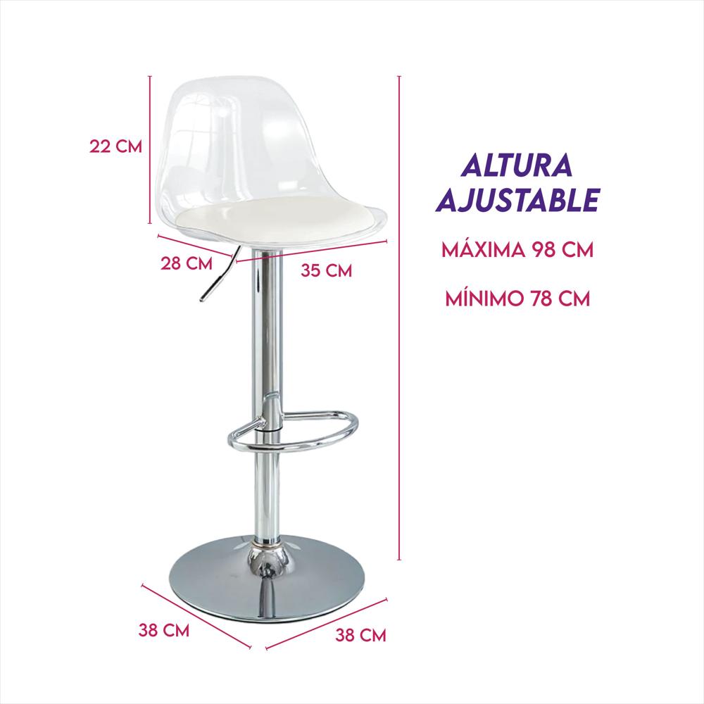 Set X2 Silla Bar Butaco Giratoria Barra Bar Cocina Refcoruña img #3