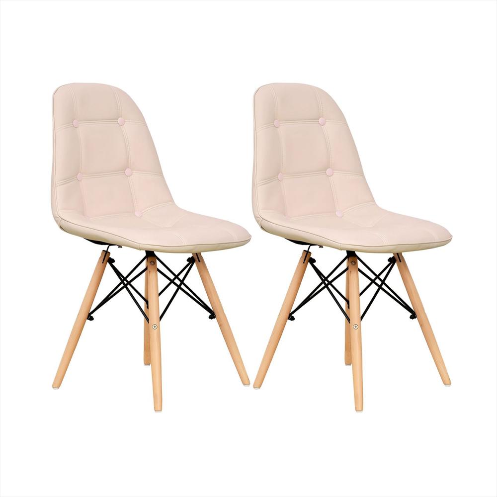 Set X2 Silla Decor Mueble Sala Comedor Dormitorio Refcarmen Rosa Carmen X2 img #2