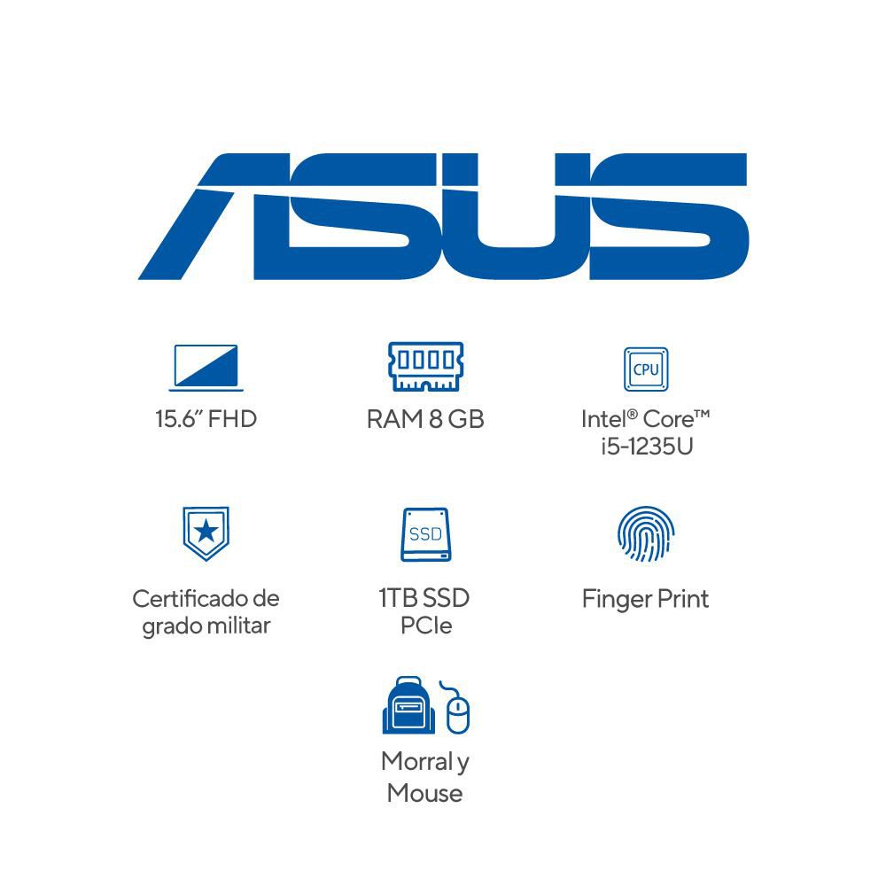 Portatil ASUS Vivobook 15 Intel Core i5 1235U RAM 8 GB 1 TB SSD X1504ZANJ619W img #7