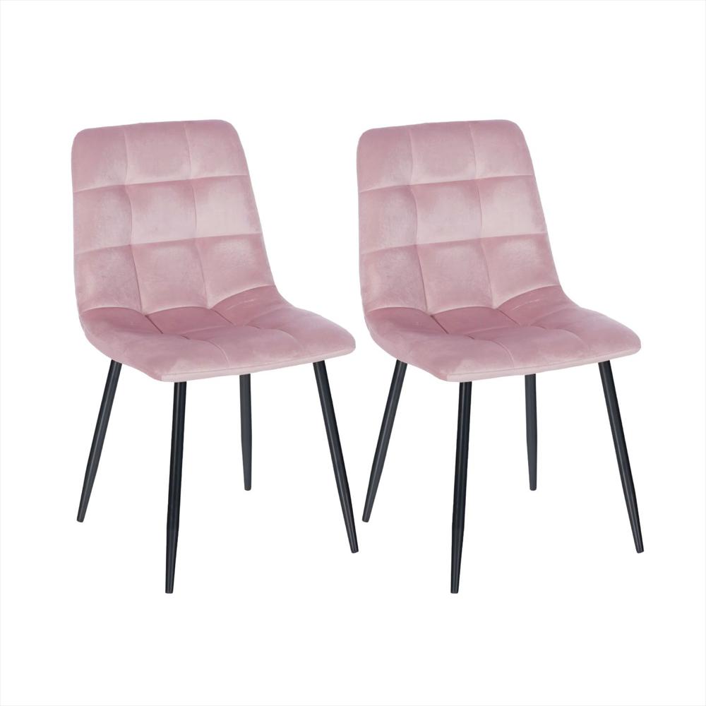 Set X2 Silla Decorativa Mueble Sala Comedor Dormitorio Refagata Rosa Agata X2 img #3