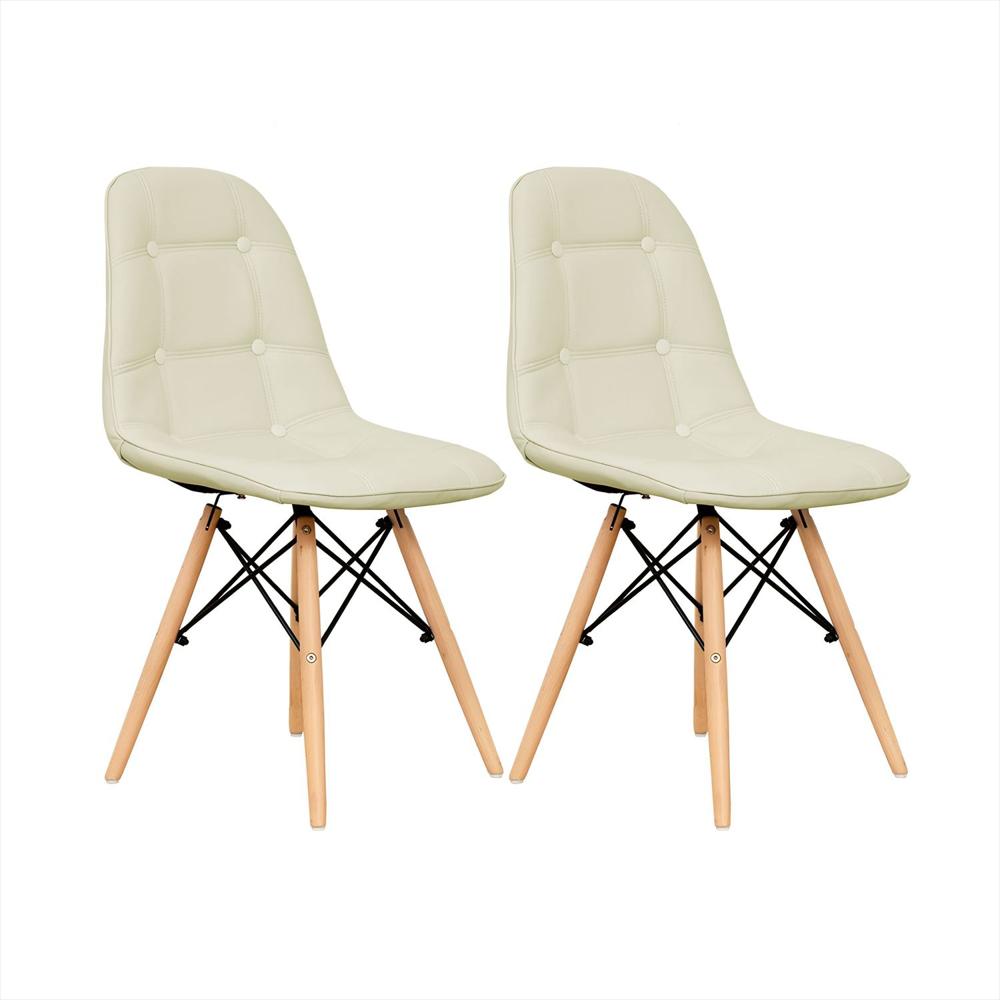 Set X2 Silla Decor Mueble Sala Comedor Dormitorio Refcarmen Beige Carmen X2 img #1