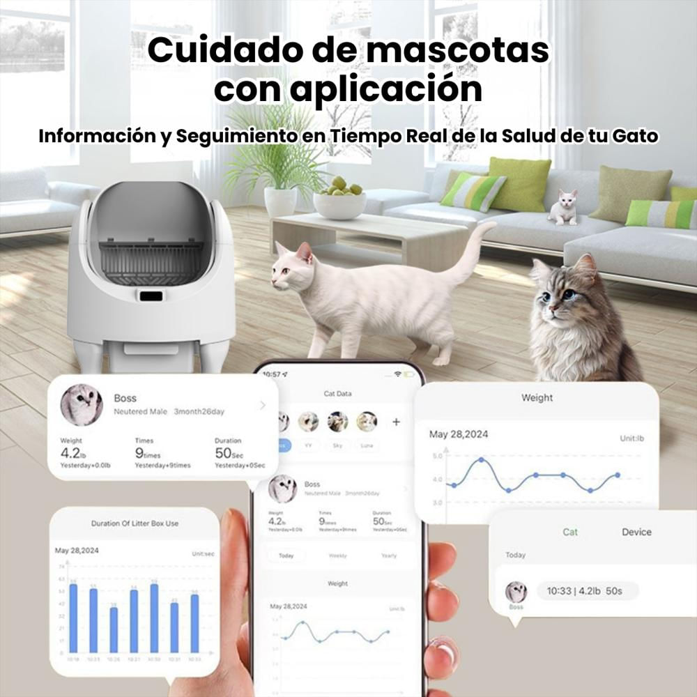 Arenero Automático Para Gatos Control Con App Para Monitoreo img #4