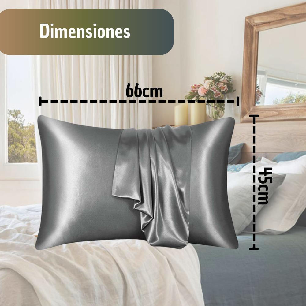 Funda Para Almohada En Satin Anti Frizz 2U Plata img #2