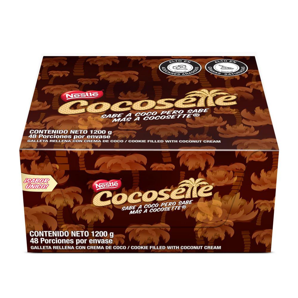 Galletas wafer COCOSETTE rellenas crema de coco x24 paquetes (1050  gr) img #1