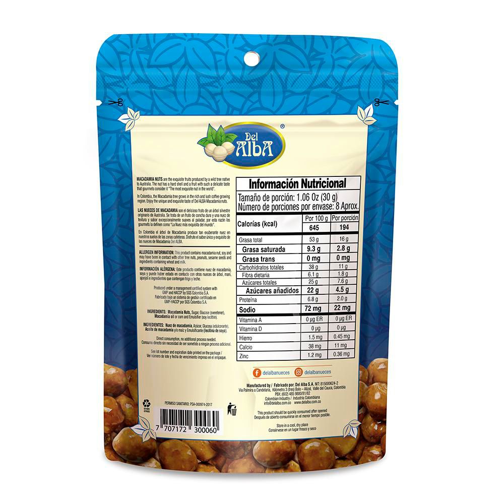 Macadamia DEL ALBA Dulce (250  gr) img #2