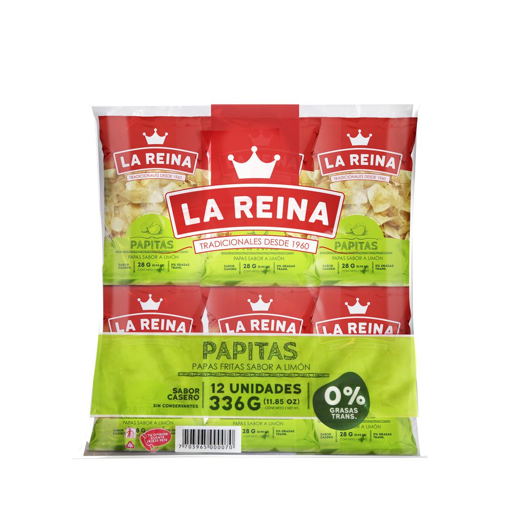 Papas LA REINA Limon (336  gr) img #1