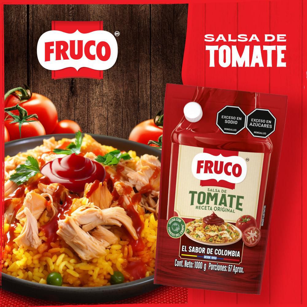 Salsa De Tomate FRUCO Frasco (1000  gr) img #2
