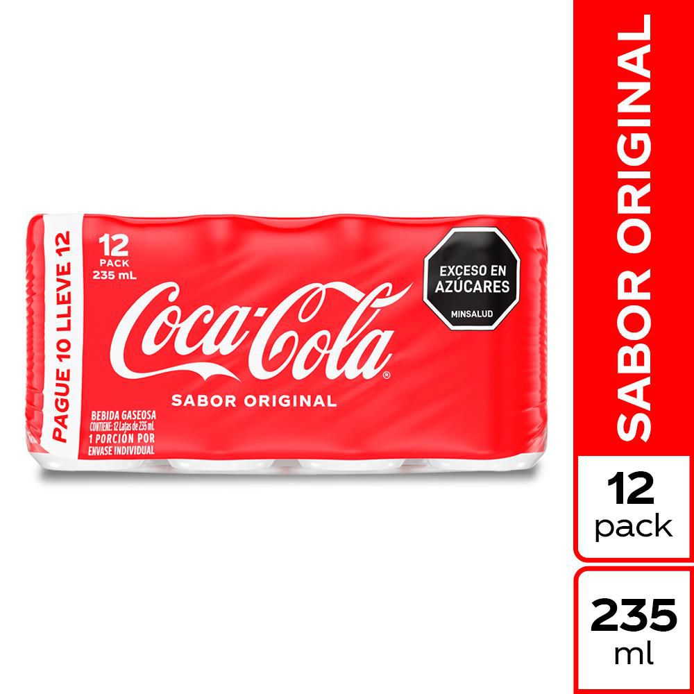 Gaseosa COCA COLA Original x 12und 235ml (2820  ml) img #1