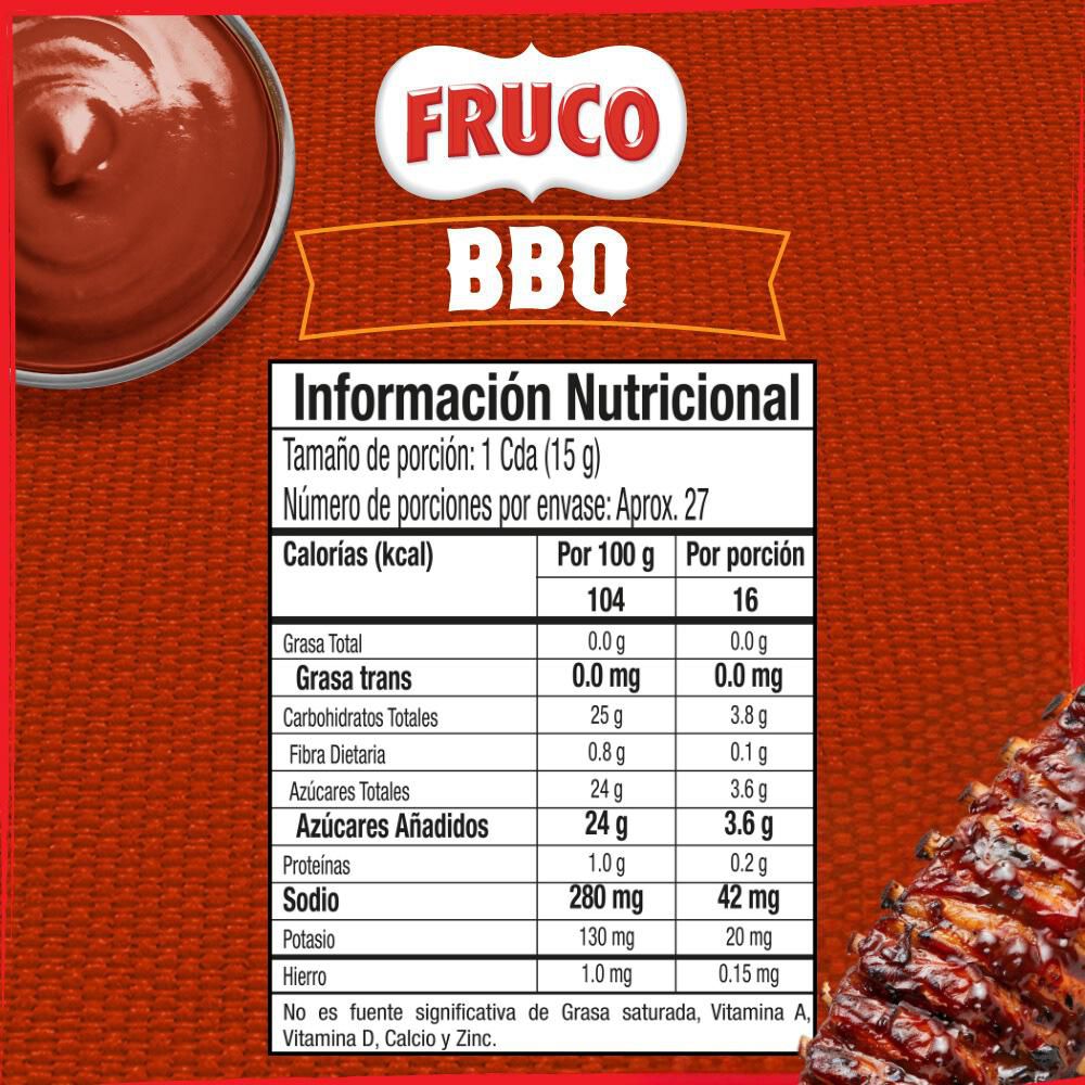 Salsa BBQ FRUCO artesanal en frasco (400  gr) img #6